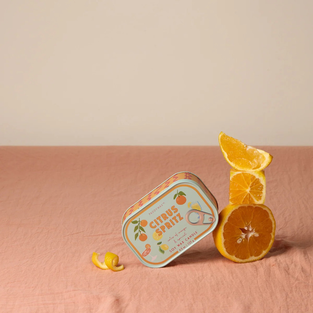 Paddywax Bistro Orange Φυτικό Κερί 127gr σε Μεταλλικό Δοχείο Κονσέρβα - Citrus Spritz