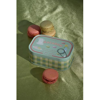 Paddywax Bistro Macaron Φυτικό Κερί 127gr σε Μεταλλικό Δοχείο Κονσέρβα - Amber & Pistachio