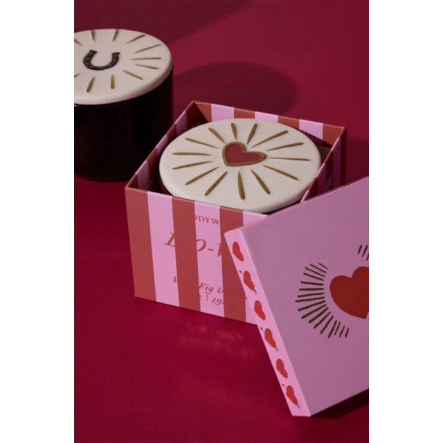 Paddywax Charmed Γυάλινο Κερί Σόγιας With Heart Lid - Wild Fig & Rose