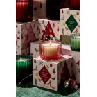 Paddywax Christmas 127gr Ριγωτό Πράσινο Κερί Σόγιας - Winter Berry