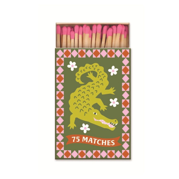 Paddywax Adopo 75 Σπίρτα Aσφαλείας 9.6cm - 'Crocodile' Pink