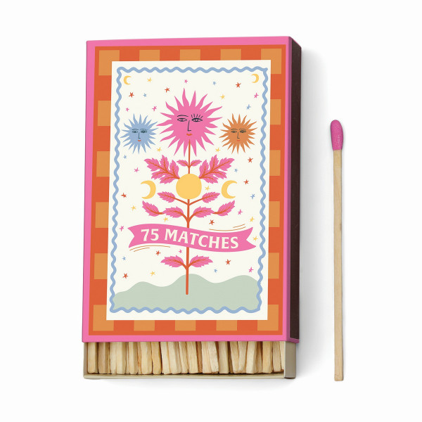 Paddywax Adopo 75 Σπίρτα Aσφαλείας 9.6cm - 'Sun' Hot Pink
