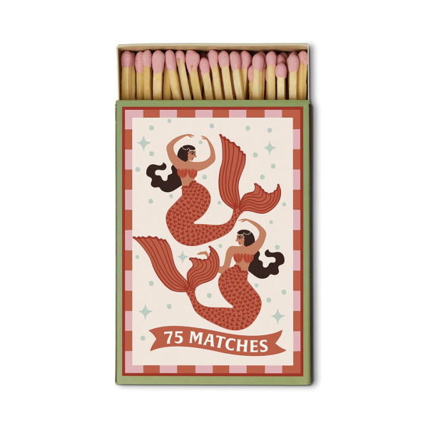 Paddywax Adopo 75 Σπίρτα Aσφαλείας 9.6cm - 'Mermaid & Moon' Pink