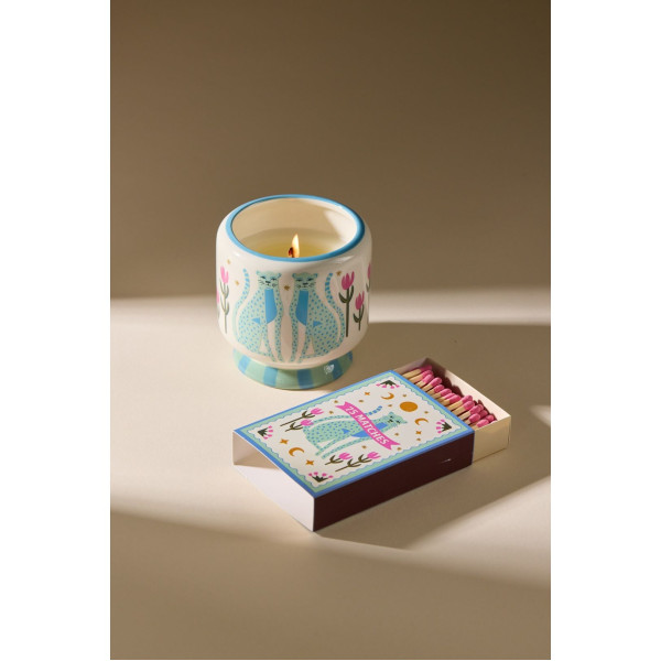 Paddywax Adopo 75 Σπίρτα Aσφαλείας 9.6cm - 'Blue Cheetahs' Pink