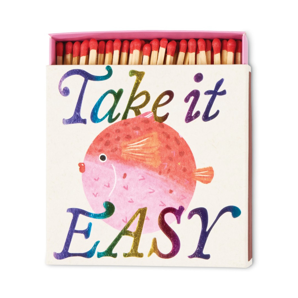 Paddywax Square 125 Σπίρτα Ασφαλείας 11cm - Take it Easy Puffer Fish