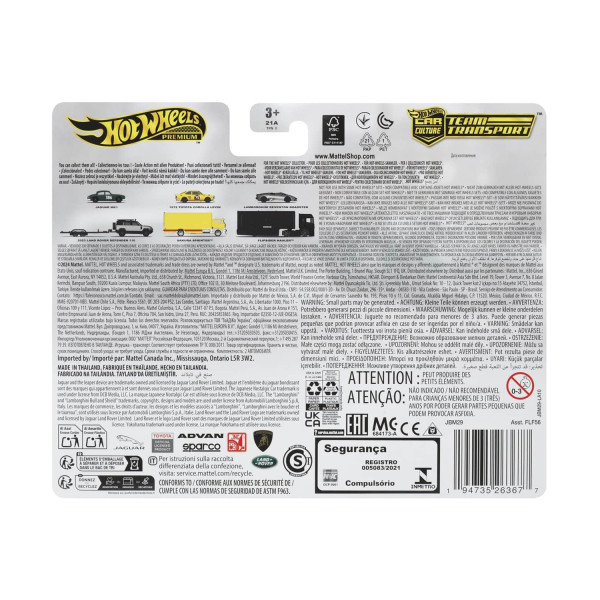 Mattel Hot Wheels: Premium Car Culture Team Transport - Land Rover Defender 110 2023 & Jaguar MK1 (JBM29)