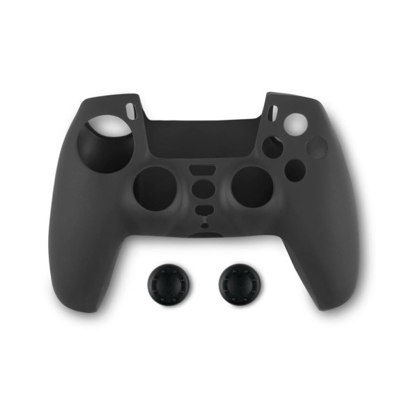 Spartan Gear Controller Silicon Skin Cover & Thumb Grips για PS5 (Μαύρο)