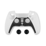 Spartan Gear Controller Silicon Skin Cover & Thumb Grips για PS5 (Μαύρο/Λευκό)