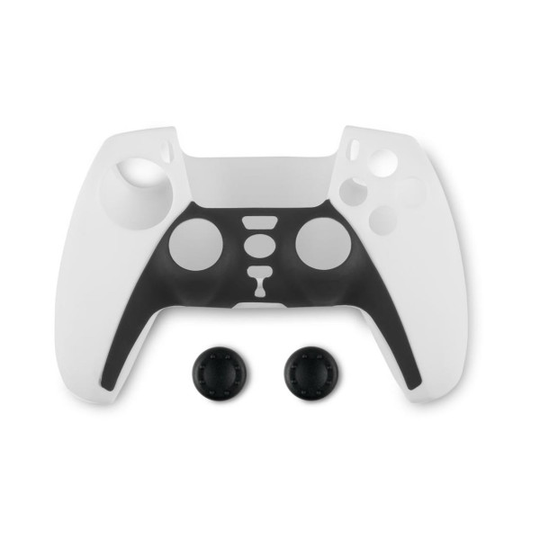 Spartan Gear Controller Silicon Skin Cover & Thumb Grips για PS5 (Μαύρο/Λευκό)