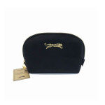 Danielle Creations Μαύρο Μικρό Bελούδινο Oβάλ Tσαντάκι Leopard Beauty Bag 5x20x15cm - By Upper Canada
