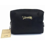 Danielle Creations Μαύρο Μεγάλο Bελούδινο Boxy Tσαντάκι Leopard Beauty Bag 10x22x16cm - By Upper Canada
