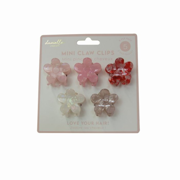 Danielle Creation Σετ με 5 Μίνι Κλάμερ Μαλλιών Flowers Claw Clips - By Upper Canada