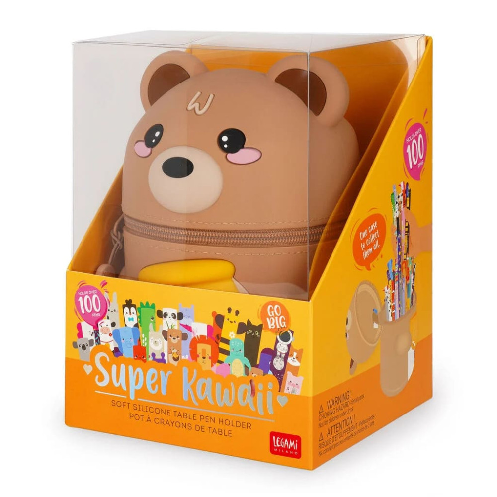 Legami SKA0002 Επιτραπέζια Θήκη Σιλικόνης για Στυλό Teddy Bear - Super Kawaii