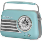 Φορητό ραδιόφωνο Retro με Bluetooth, USB & FM 30W - Madison Freesound VR40 (Μπλε Ματ)