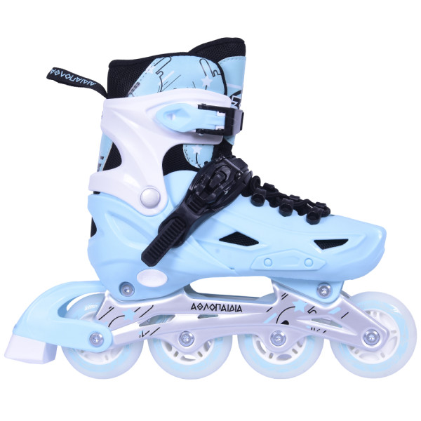 Αθλοπαιδιά 3k Αυξομειούμενα Πατίνια / Roller Skates / Παγοπέδιλα 3 σε 1 (Μέντα)