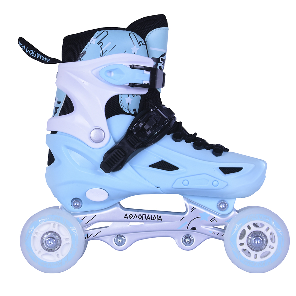 Αθλοπαιδιά 3k Αυξομειούμενα Πατίνια / Roller Skates / Παγοπέδιλα 3 σε 1 (Μέντα)