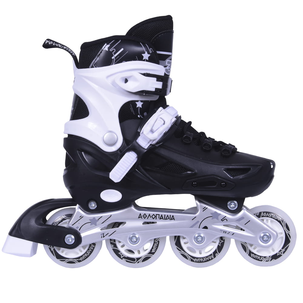 Αθλοπαιδιά 3k Αυξομειούμενα Πατίνια Rollers (Μαύρο)
