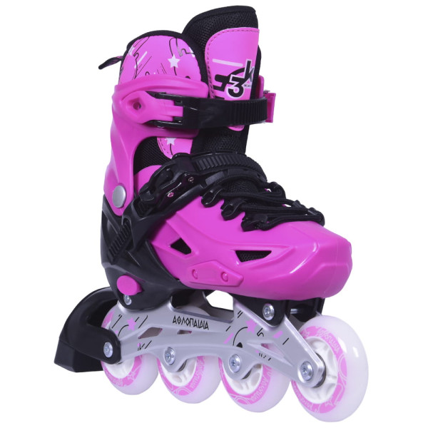 Αθλοπαιδιά 3k Αυξομειούμενα Πατίνια Rollers (Ροζ)