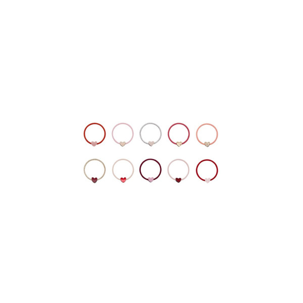 Mimi&Lula Teeny Weeny Heart Hair Ties (10 τμχ)