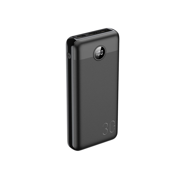 Veger L30 W3008PD Digital Display Power Bank 30000mAh PD 3.0 20W, USB-C, USB-A (Μαύρο)