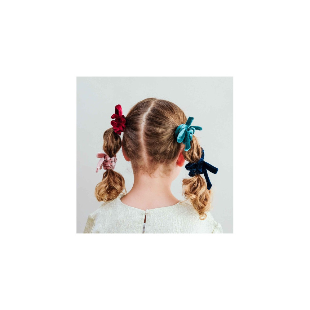 Mimi&Lula Blackberry Velvet Bow Scrunchies (4 τμχ)