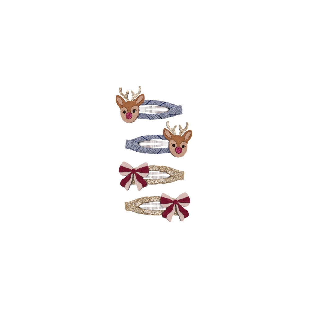 Mimi&Lula Rudolf and Bows Hair Clips (4 τμχ)
