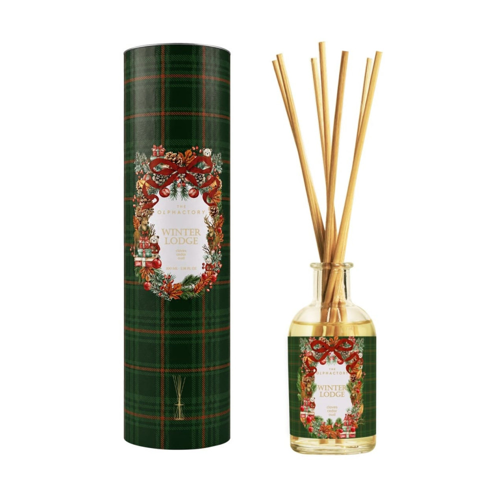 Ambientair Αρωματικό Xώρου με Sτικς 100ml Cedar & Οud, Winted Lodge Special Edition