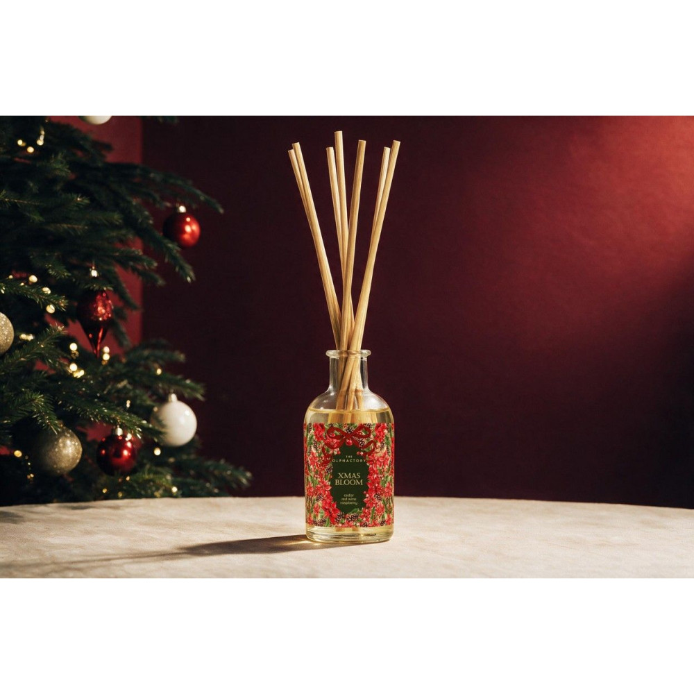 Ambientair Αρωματικό Xώρου με Sτικς 100ml Absolute Burgundy, Xmas Bloom Special Edition