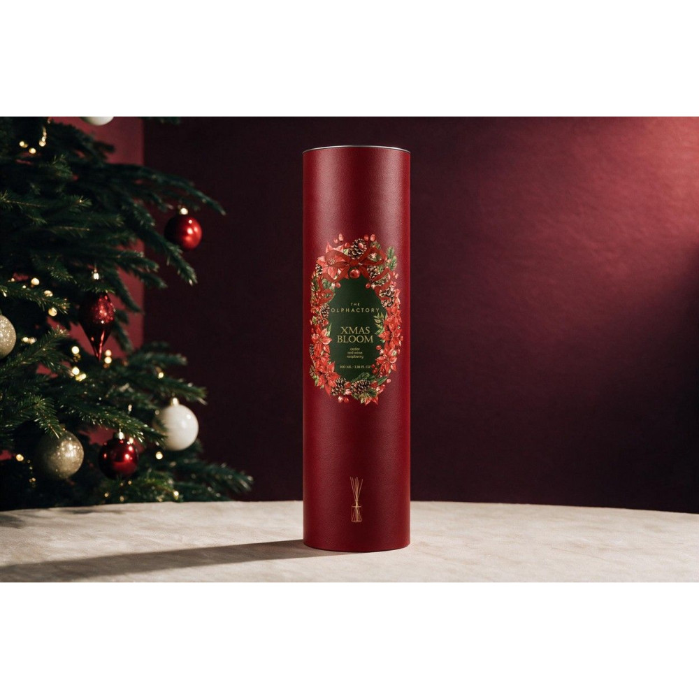 Ambientair Αρωματικό Xώρου με Sτικς 100ml Absolute Burgundy, Xmas Bloom Special Edition