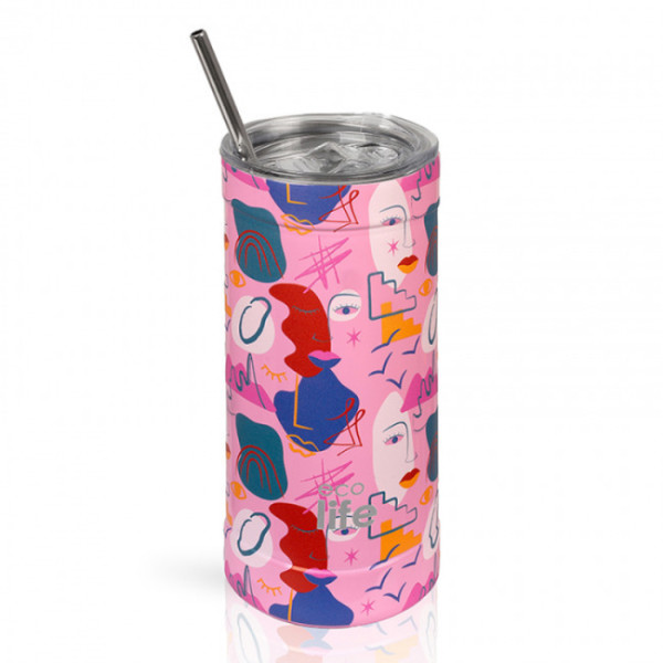 EcoLife Ανοξείδωτο Ποτήρι Faces Thermos 500ml