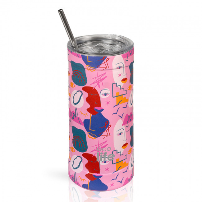 EcoLife Ανοξείδωτο Ποτήρι Faces Thermos 500ml