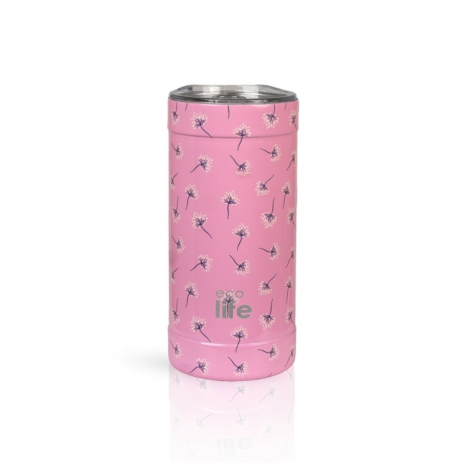 EcoLife Ανοξείδωτο Ποτήρι Pink Dandelion Thermos 500ml