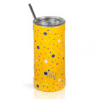 EcoLife Ανοξείδωτο Ποτήρι Dots In Yellow Thermos 500ml