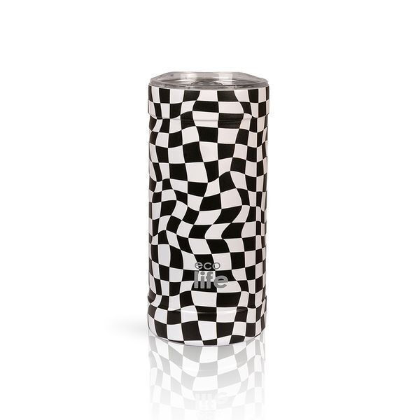EcoLife Ανοξείδωτο Ποτήρι Black & White Thermos 500ml