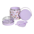 EcoLife Thermos Food Jar 450ml - Purple Rainbows