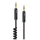 Prolink καλώδιο ήχου σπιράλ Jack 3,5mm male σε Jack 3,5mm male HMM105S-0200 2m (Μαύρο)