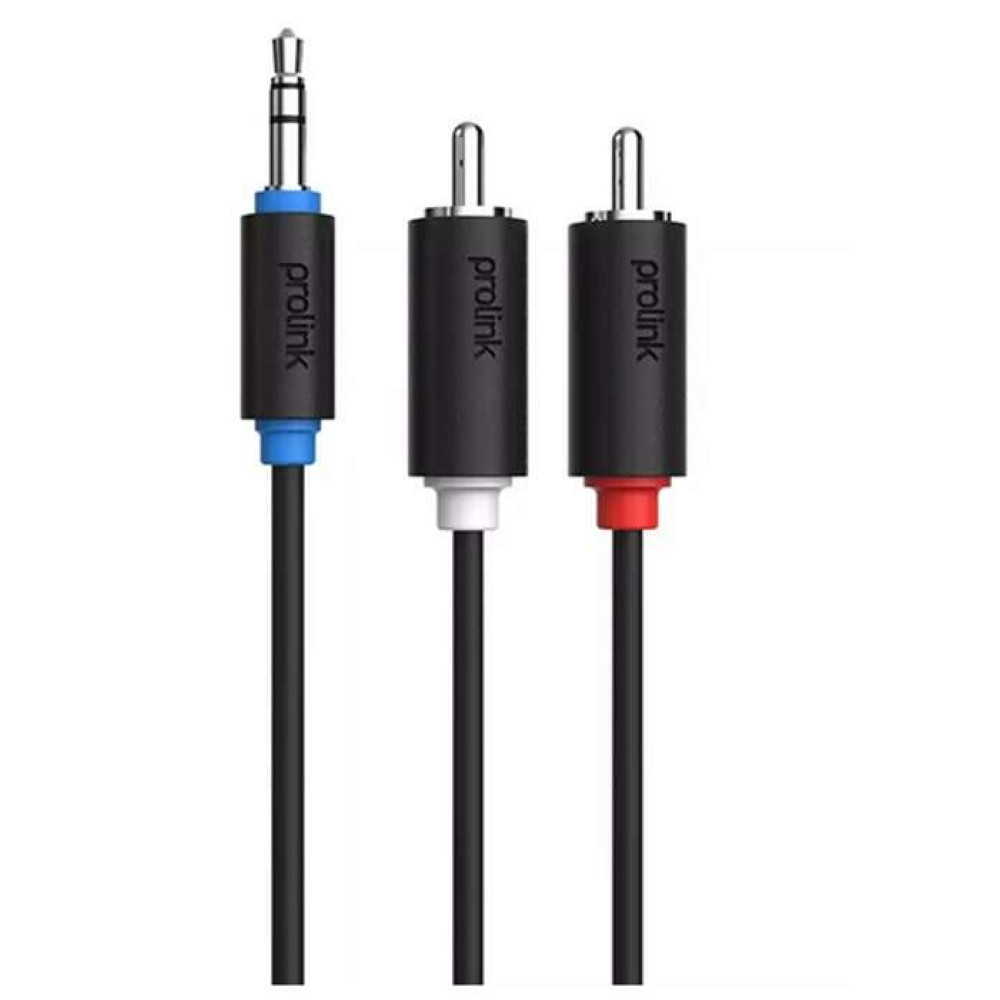 Prolink καλώδιο mini Jack 3.5mm male σε RCA male PB103A-1000 10m (Μαύρο)