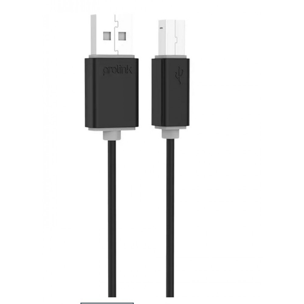 Prolink USB 2.0 καλώδιο USB-A male σε USB-B male PB466-0150 1.5m (Μαύρο)