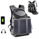 Puluz PU5012H Τσάντα Πλάτης Φωτογραφικής Μηχανής με ηλιακά πάνελ 14W, θύρα USB (Γκρι)