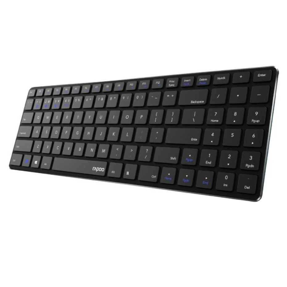 Rapoo 9300M Ασύρματο Combo Set, Multi-mode, Ultra-Slim, GR (Μαύρο)