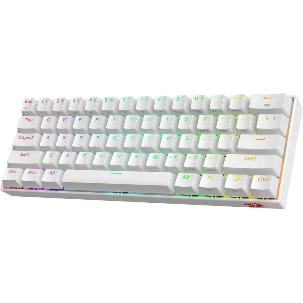 Redragon K530W RGB Draconic Pro White Custom Brown Ασύρματο Gaming Μηχανικό πληκτρολόγιο (Λευκό)