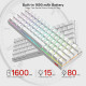 Redragon K530W RGB Draconic Pro White Custom Brown Ασύρματο Gaming Μηχανικό πληκτρολόγιο (Λευκό)