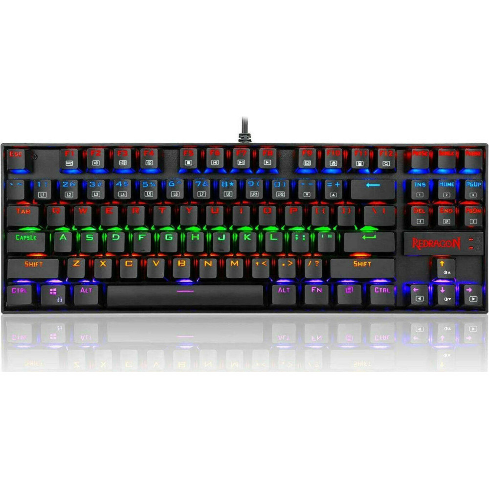 Redragon K552 RGB Kumara Ενσύρματο Μηχανικό Gaming πληκτρολόγιο (Μαύρο)