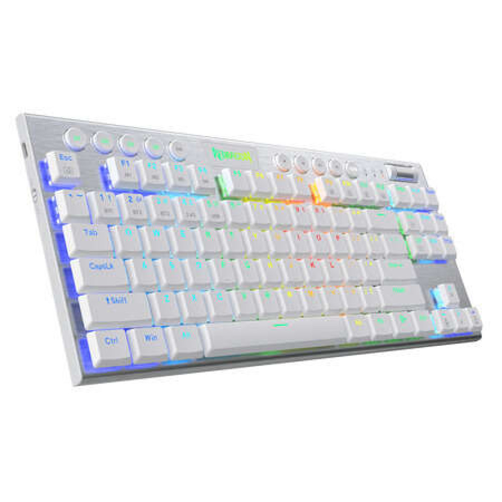 Redragon K621W-RGB Horus TKL Ασύρματο Μηχανικό Gaming πληκτρολόγιο (Λευκό)