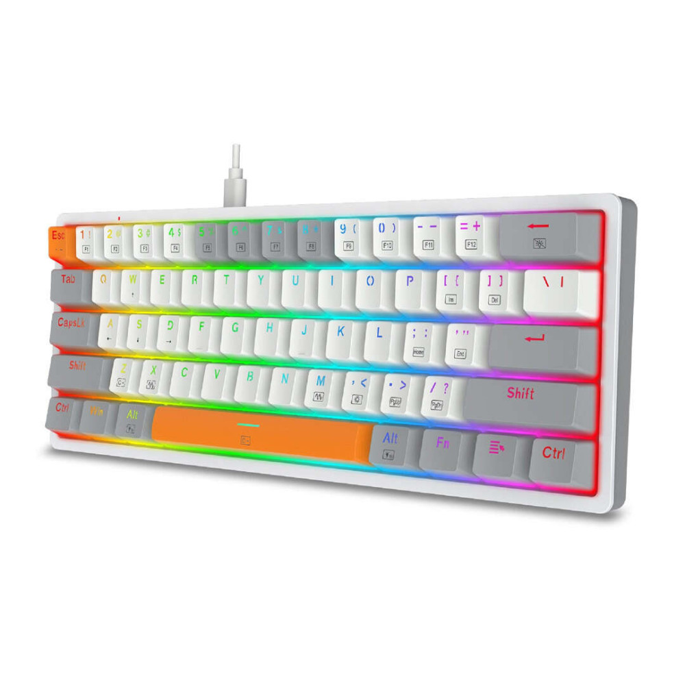 Redragon K642WGO-RGB Akali Ενσύρματο Gaming Μηχανικό πληκτρολόγιο (Λευκό)