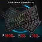 Redragon Noctis K632 PRO Ασύρματο Gaming Μηχανικό πληκτρολόγιο (Μαύρο)