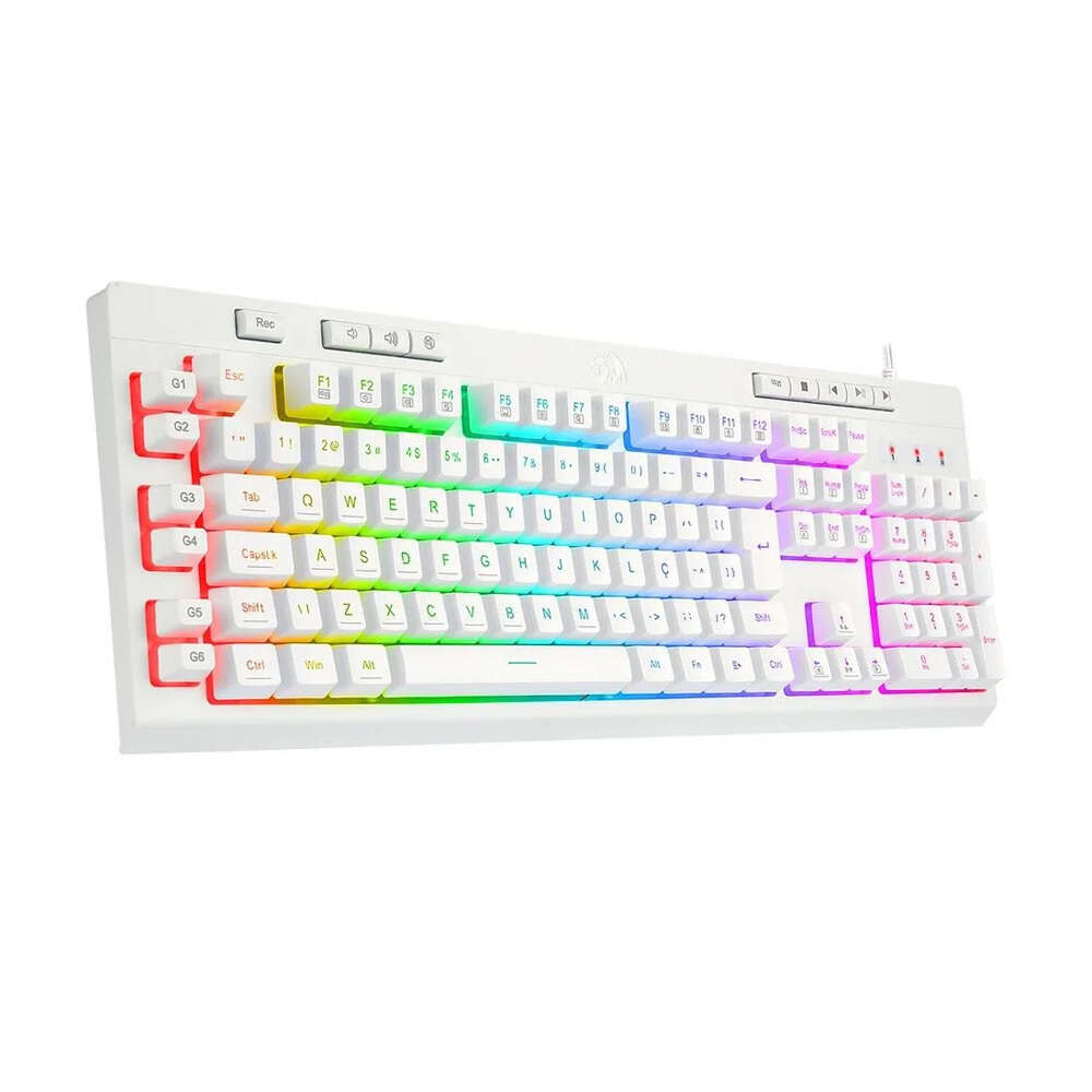 Redragon Shiva K512W-RGB Ενσύρματα Gaming πληκτρολόγιο (Λευκό)