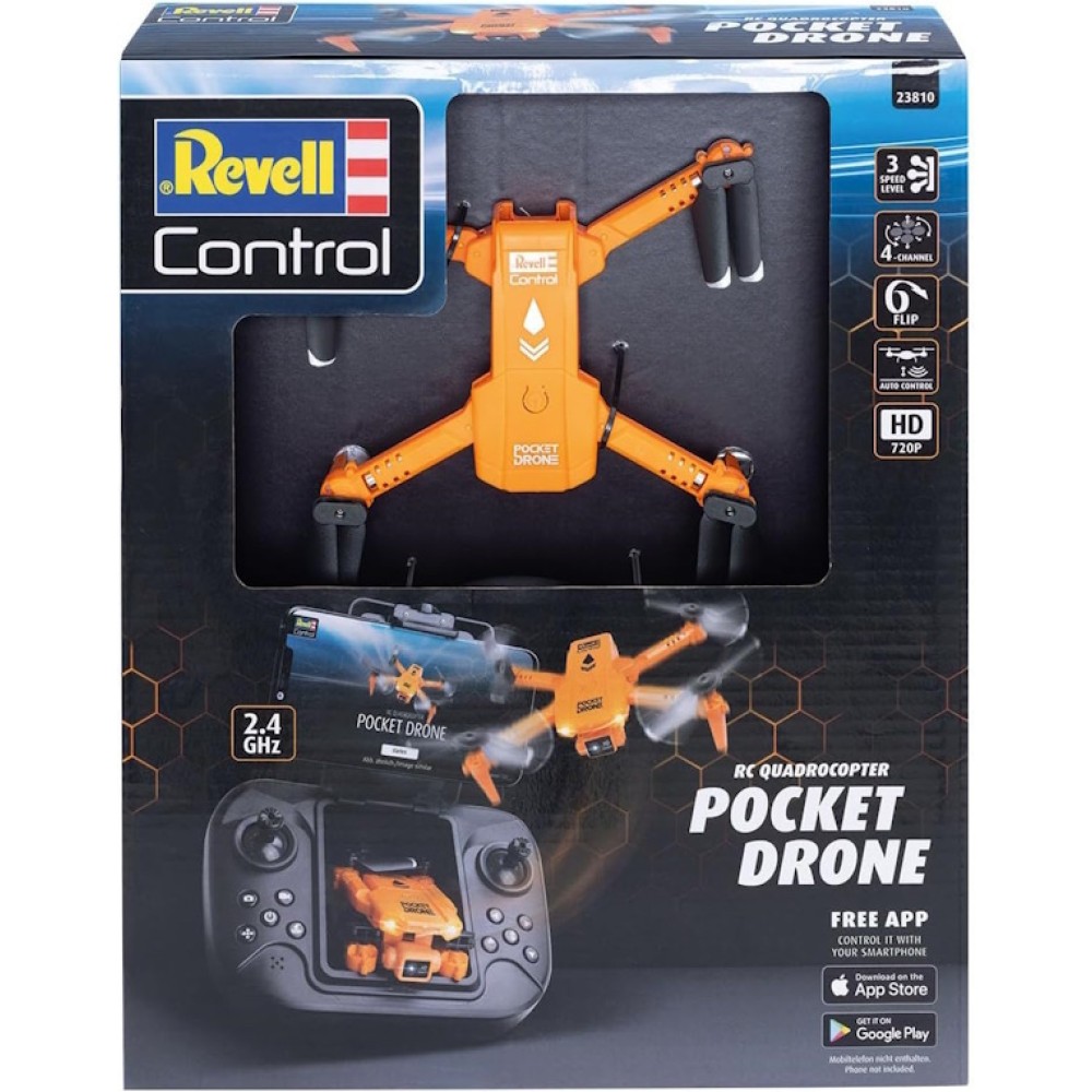Τηλεκατευθυνόμενο Revell RC Quadrocopter Pocket Drone, Camera 720p HD
