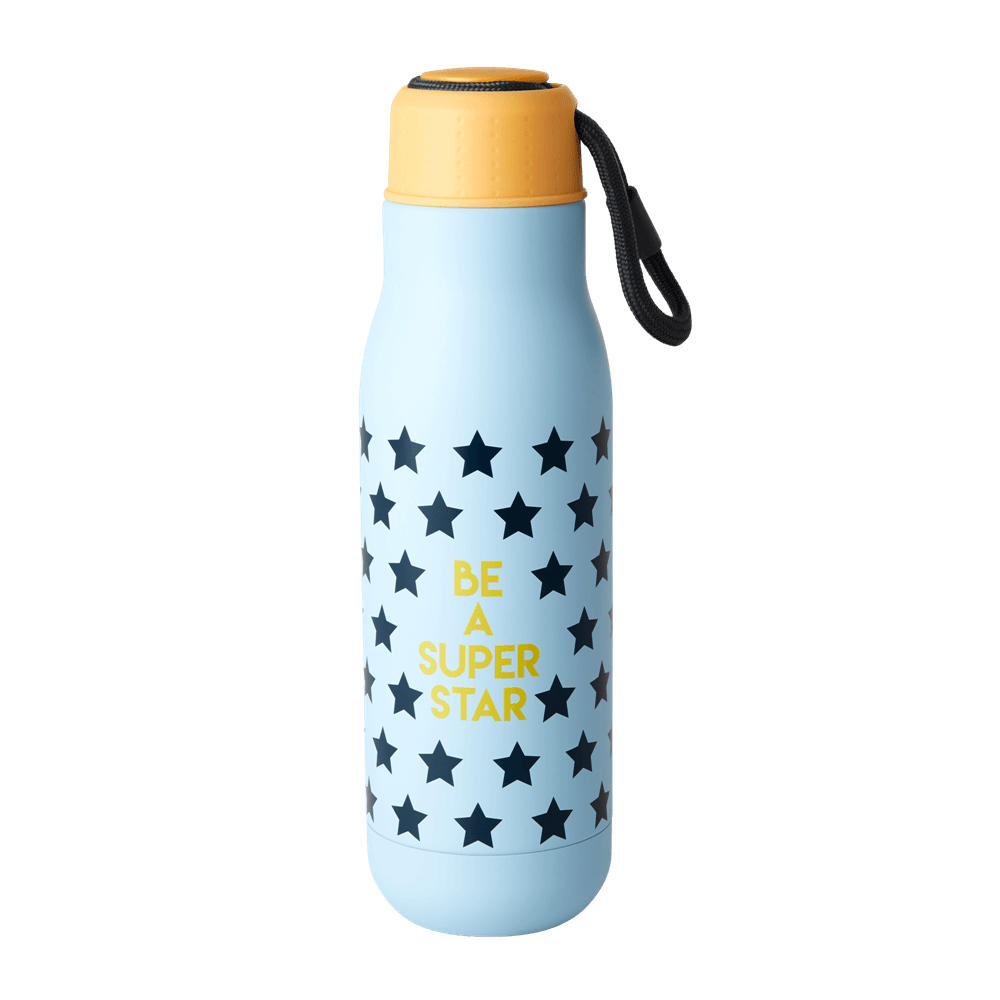 RICE Ανοξείδωτο μπουκάλι θερμός 500ml "Be a Super Star" (γαλάζιο)