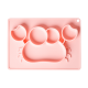 RICE Πιάτο σιλικόνης με χωρίσματα "Κάβουρας" (ροζ)